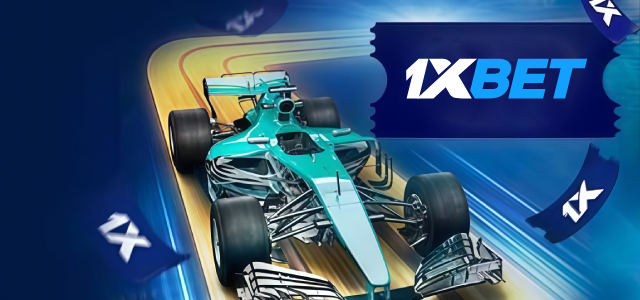 1xBet 2026 — single-seater racing car on a circuit