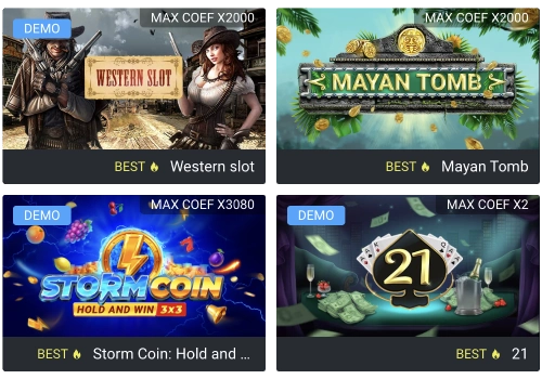 1xBet 2026 — vignettes de jeux du catalogue