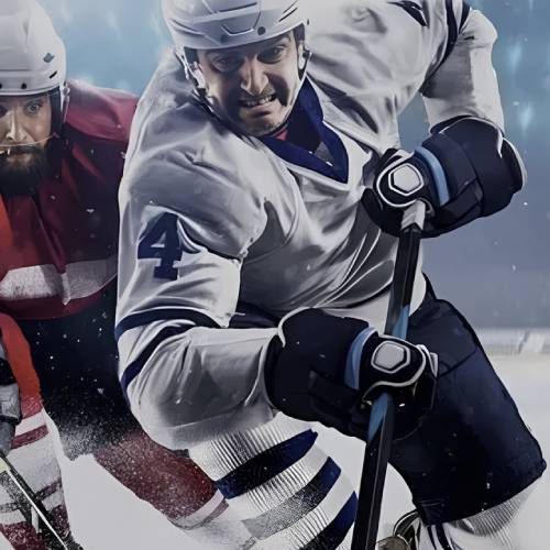 NHL 2026 — two hockey players battling on the ice