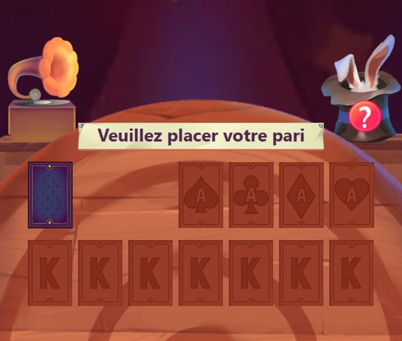 طاولة Klondike في Solitaire قبل توزيع الأوراق