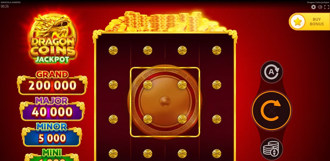 Dragon Coins Jackpot - écran de jeu