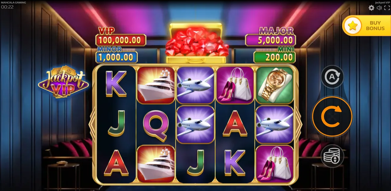Jackpot VIP - écran de jeu