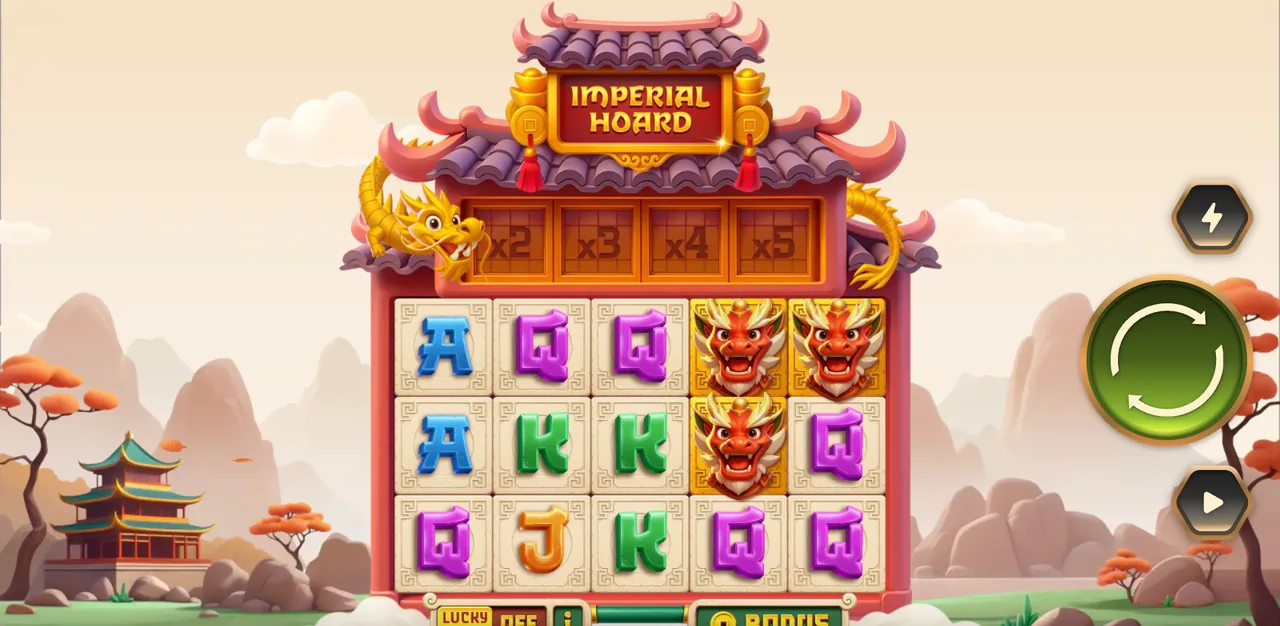 Imperial Hoard - grid during play