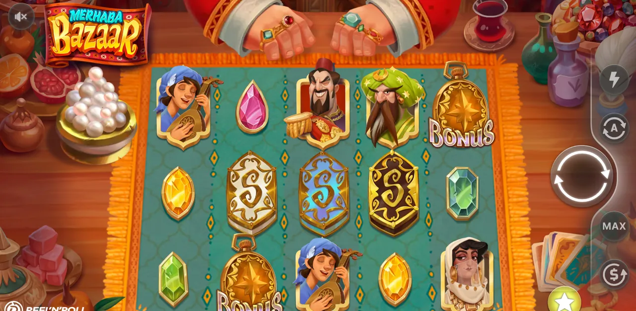 Merhaba Bazaar: Hold and Win - écran de jeu
