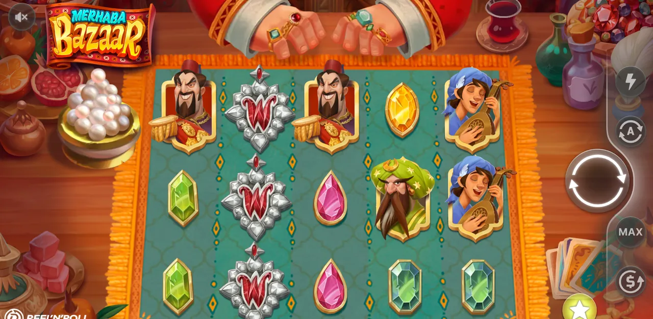 Merhaba Bazaar: Hold and Win - rouleaux après un tour