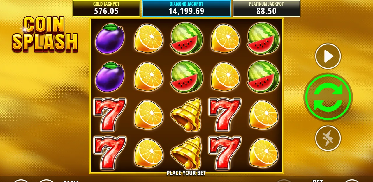 Coin Splash - rouleaux après un tour
