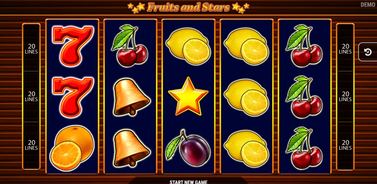 Fruits and Stars - الشبكة أثناء اللعب