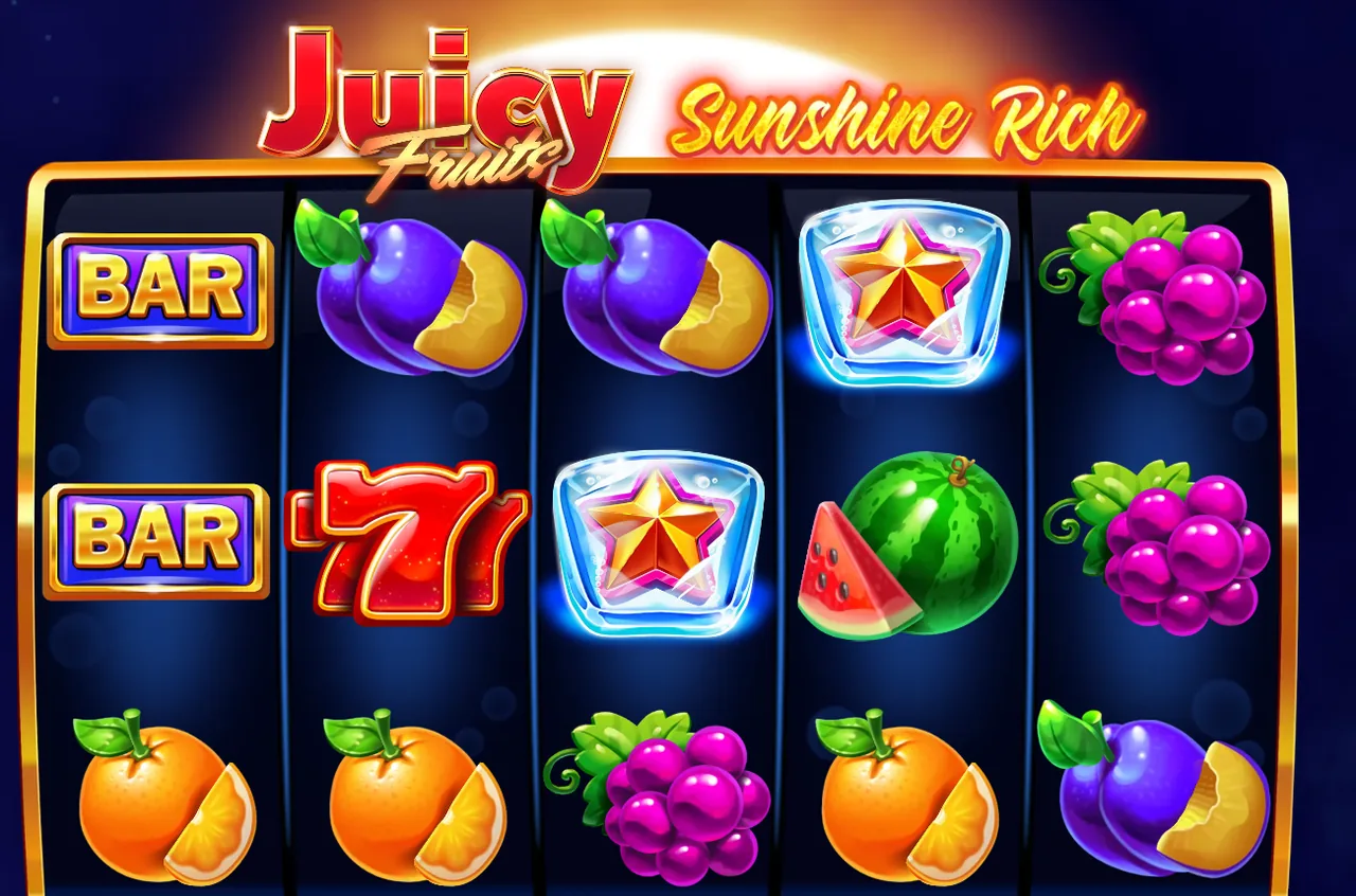 Juicy Fruits Sunshine Rich - grille en cours de partie