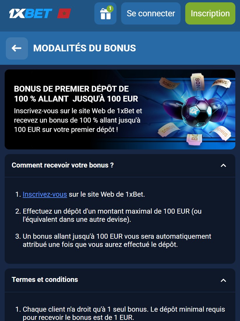 Carte du bonus de premier dépôt et étapes pour l'obtenir