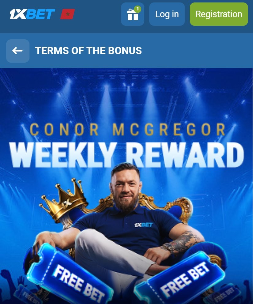 Weekly Reward offer banner with free bet tickets