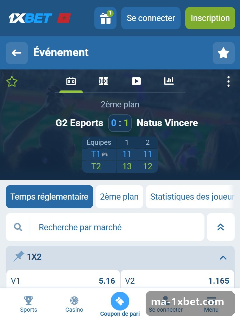 Jeux Virtuels 2026 - match CS 2 sur la deuxième carte avec score par carte