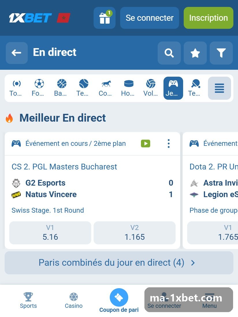 Jeux Virtuels 2026 - matchs CS 2, Dota 2 et LoL en direct