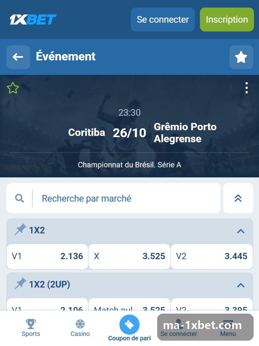 Championnat du Brésil. Série A : fiche d'un match brésilien