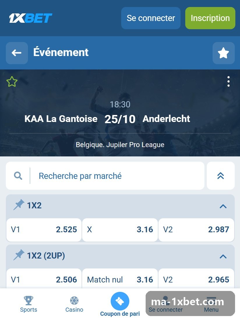 بلجيكا. دوري جوبيلر: صفحة مباراة بلجيكية ومعاملاتها