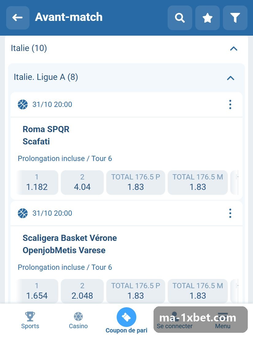 Italie. Ligue A : rencontres listées avant l'entre-deux
