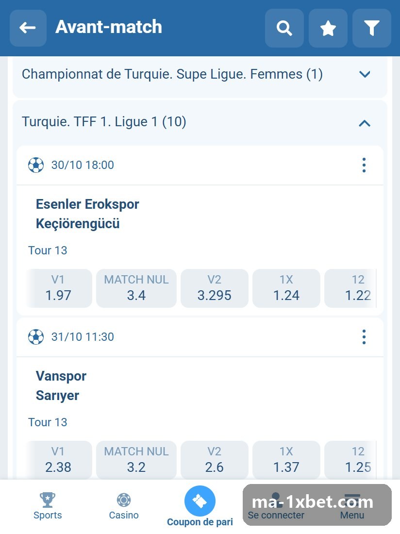 Turquie. TFF 1. Ligue 1 : affiches de la journée dans la ligne